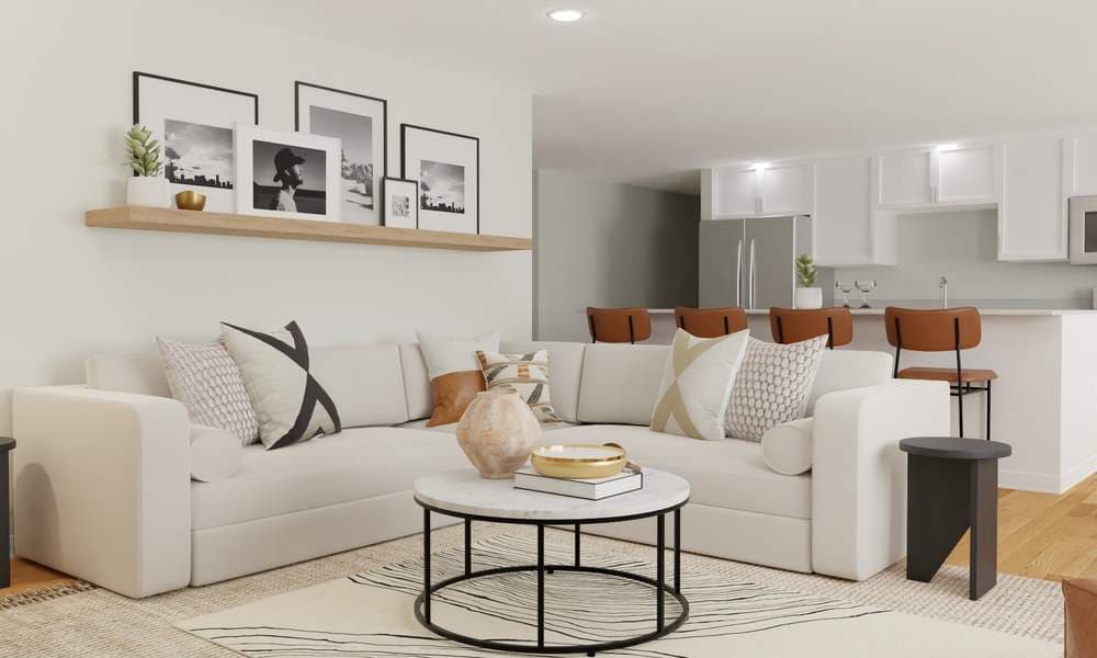 Modern Farmhouse Living Room with Gallery Wall