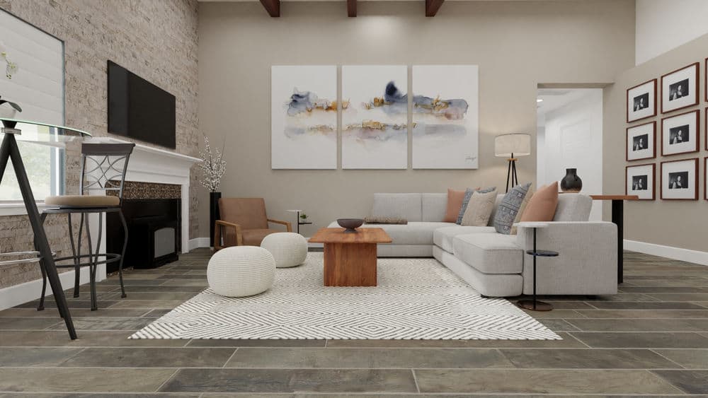 Modern Rustic Living Room with Neutral Palette Gallery, Image 3