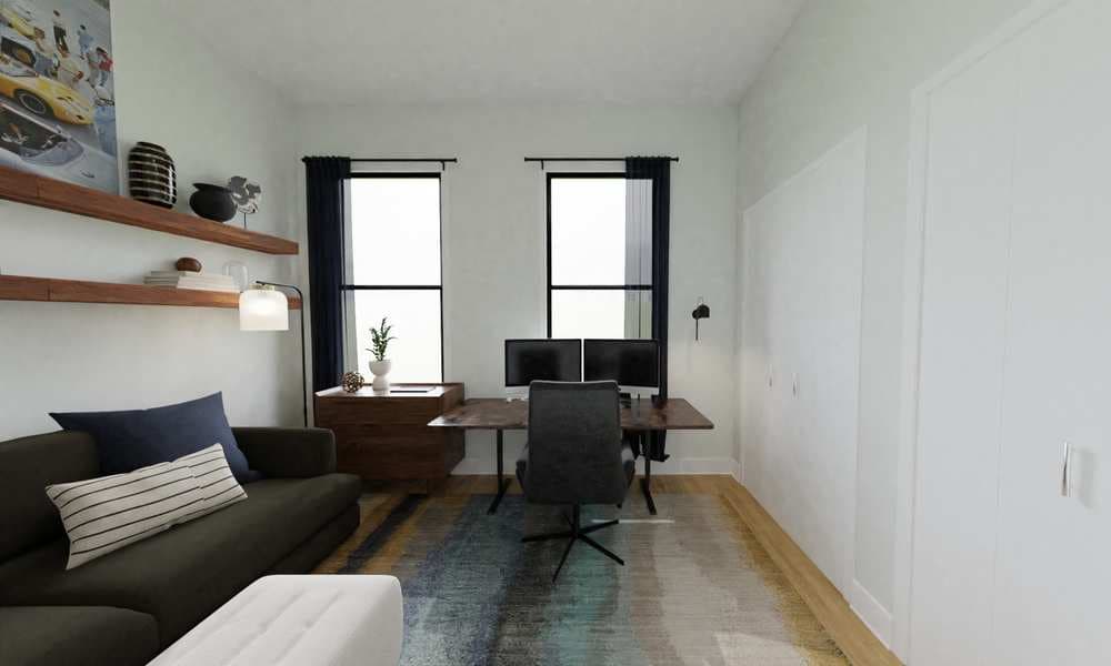 Office: Mid-Century Style with Multifunctional Design