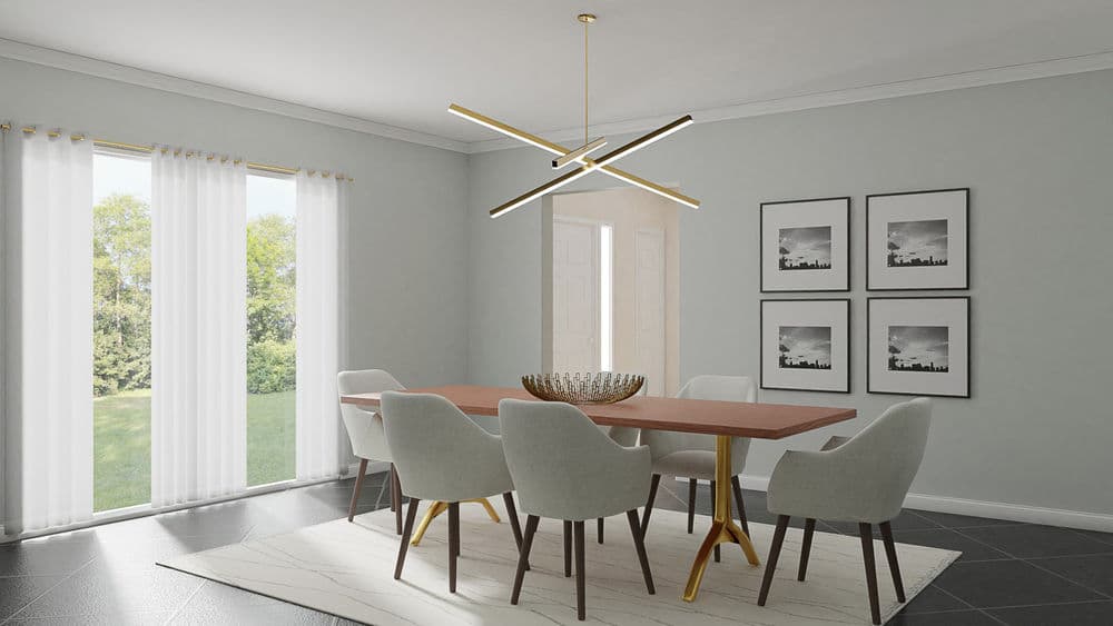 A light and bright dining room with a touch of hollywood glam Gallery, Image 4