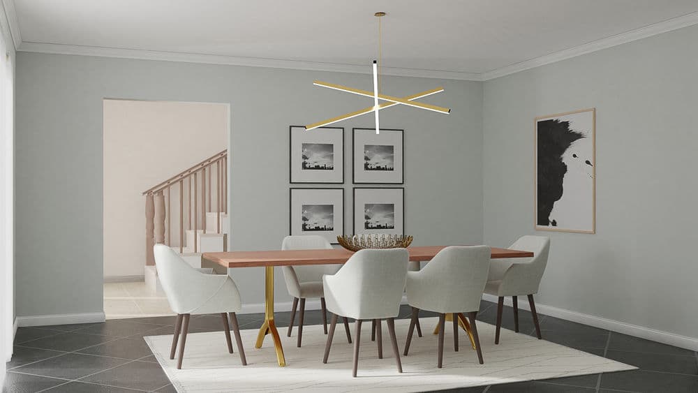 A light and bright dining room with a touch of hollywood glam Gallery, Image 5