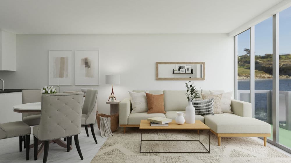 Coastal Escape: A Mid-Century Modern Living-Dining Room Gallery, Image 2