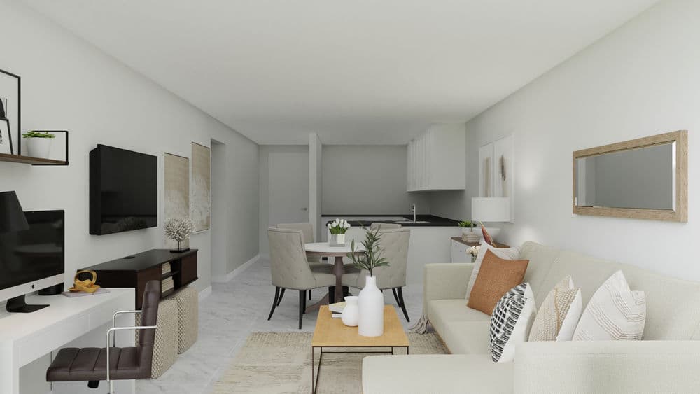 Coastal Escape: A Mid-Century Modern Living-Dining Room Gallery, Image 4