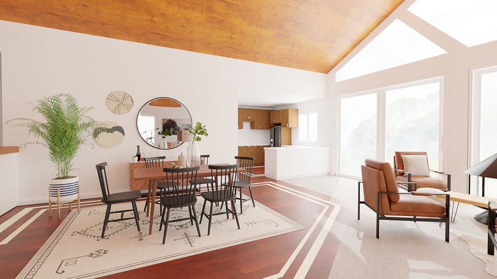 Open-Concept Living Room with Mid-Century Vibes Gallery, Image 1