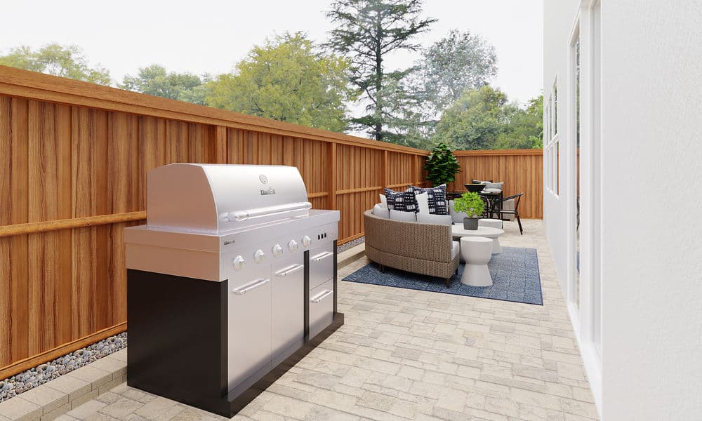 Outdoor Patio: Modern Elegance with Cozy Seating