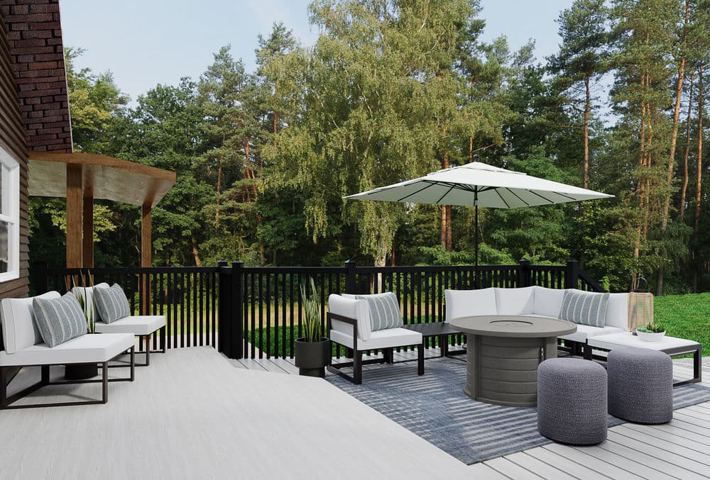 Black & White Themed Contemporary Outdoor Space With Hot Tub Gallery, Image 2