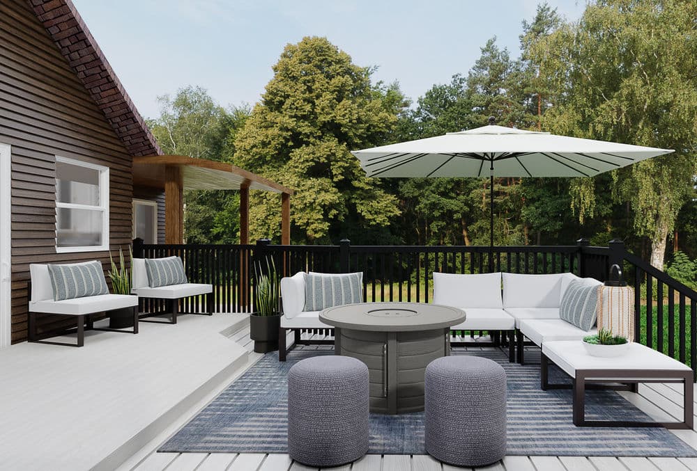 Black & White Themed Contemporary Outdoor Space With Hot Tub Gallery, Image 3