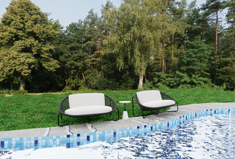 Black & White Themed Contemporary Outdoor Space With Hot Tub Gallery, Image 5