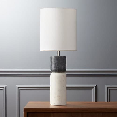 STACKED MARBLE TABLE LAMP image