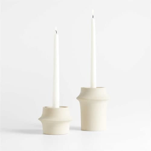 Carter Sandstone Taper Candle Holders Set of 2 image