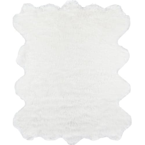 Touchstone Faux Fur Ivory Area Rug-5'3"x6'7" image