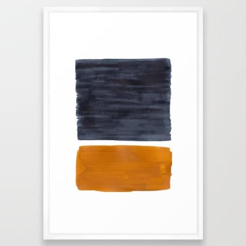 Minimalist Mid Century Modern Colorful with frame 24" x 36" image