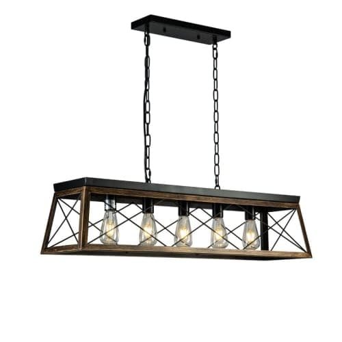 Hidevale Light Lantern Rectangle LED Chandelier image
