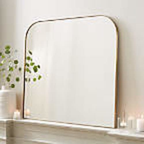 Edge Brass Arch Wall Mirror image
