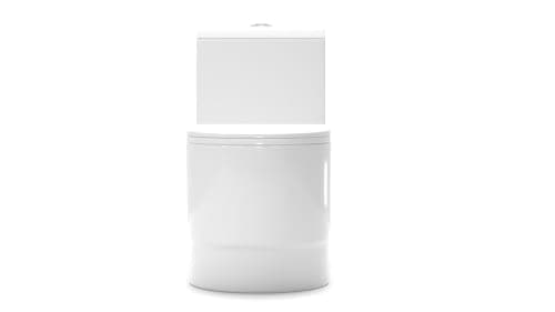 Dual Flush Elongated One Piece Toilet Seat Included image