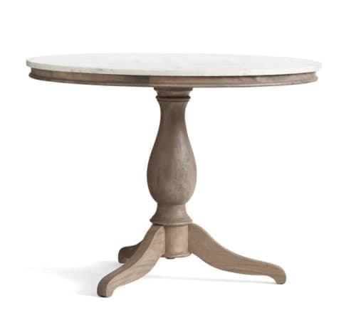 Alexandra Round Marble Pedestal Dining Table  image