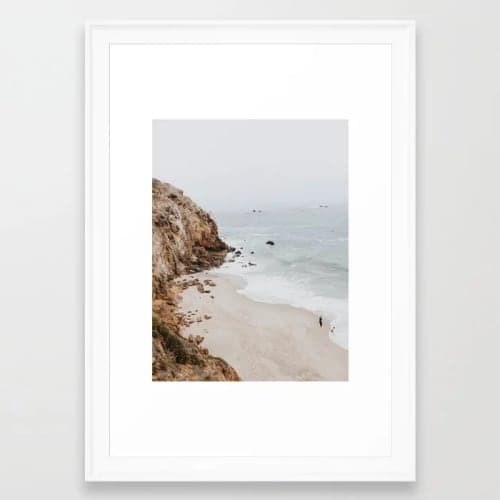 malibu coast california Framed Art Print image
