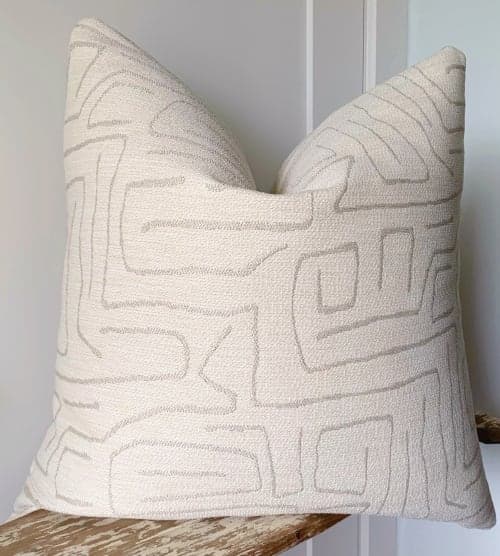 Swoosh Modern Graphic Outdoor Pillow Cover-20"x20" image