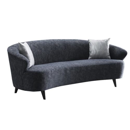 Coffield Tuxedo Arm Curved Sofa image