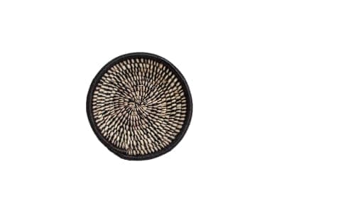 Small Black Heathered Round Basket image