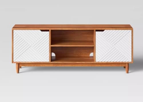 Touraco TV Stand White Brown White Opalhouse image