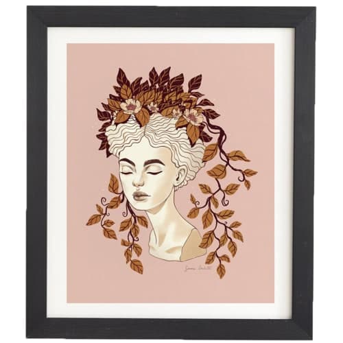 Avenie Godess Planter Right Autmn Framed Wall Art  image