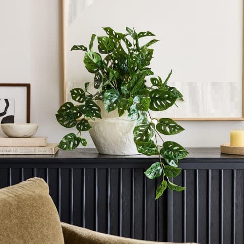 Faux Potted Trailing Monstera Plant image