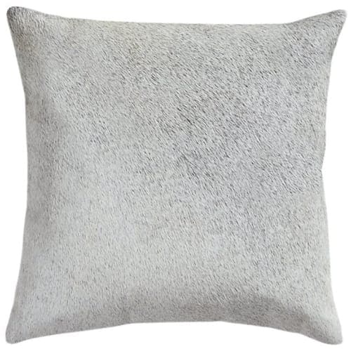 Grey And Neutral Cowhide Pillow With Insert image