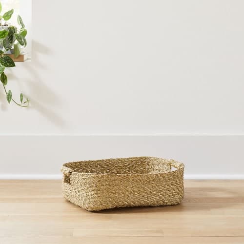 Metallic Woven Underbed Basket image