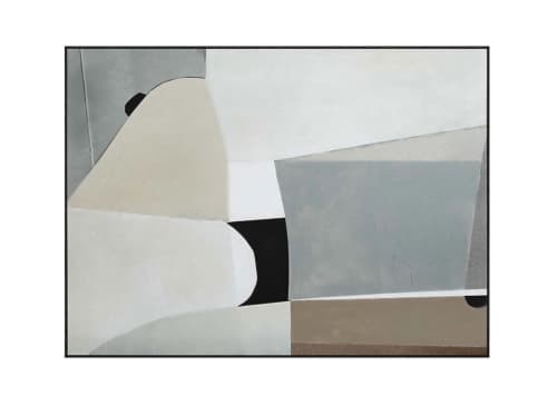 Composition of Neutrals Print With Frame-75"x55" image