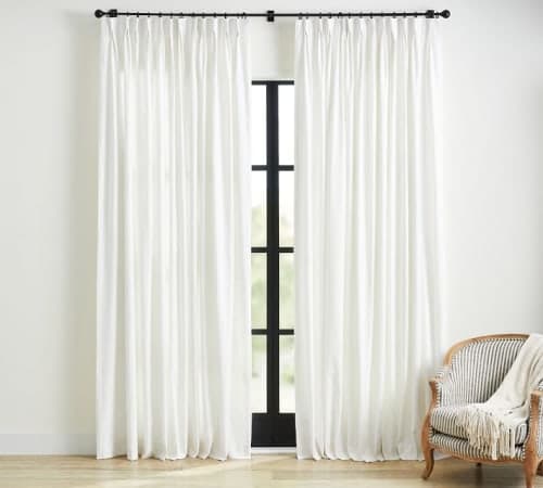 Emery Linen Pinch Pleat Curtain-108" image