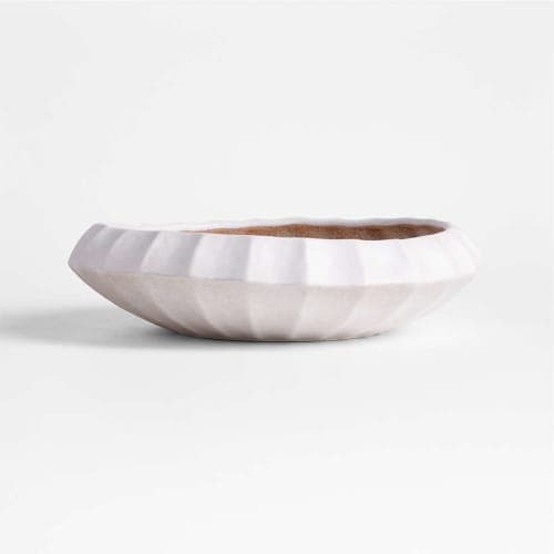 Warren White Stoneware Decorative Centerpiece Bowl image