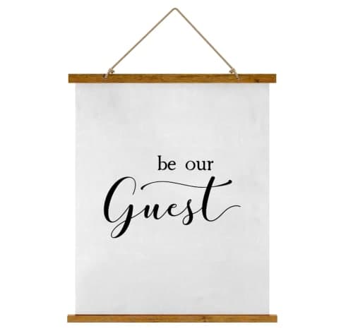 Microfiber Be Our Guest Scroll Tapestry  image