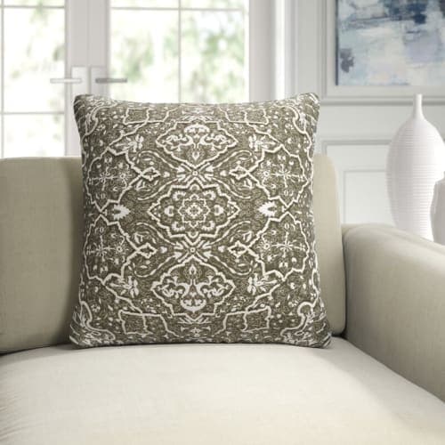 Caitlyn Embroidered Linen Throw Pillow 20x20 image