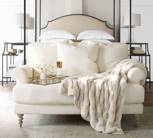 Faux Fur Ruched Throws image