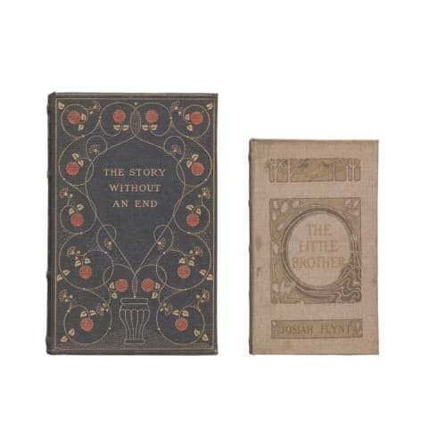 Piece Machado Reproduction Canvas and Wood Decorative Book Set image