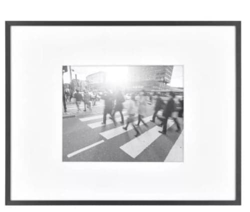 Thin Gallery Matted Photo Frame Black image