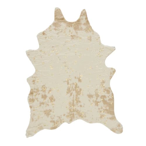 Pilla Ivorybrown Novelty Faux Cowhide Ivorybrown Area Rug-5'x7' image