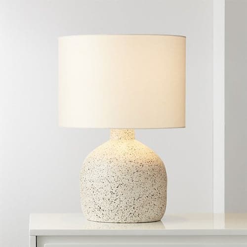 LARGO SPECKLED WHITE CERAMIC TABLE LAMP image