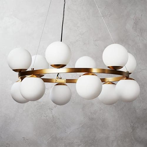 Bubbles Brass Ring Pendant Light image
