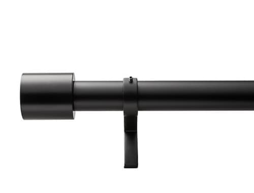 MATTE BLACK CAP FINIAL CURTAIN ROD image