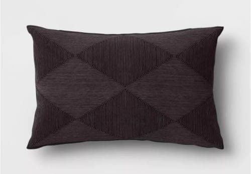 Lumbar Cord Embroidered Geometric Throw Pillow image