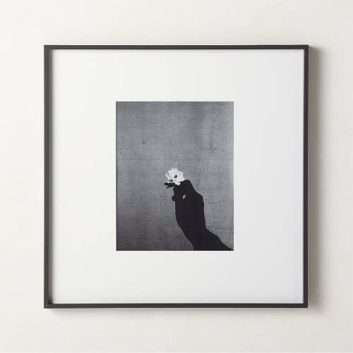 GALLERY SOFT BLACK PICTURE FRAME WITH WHITE MAT image