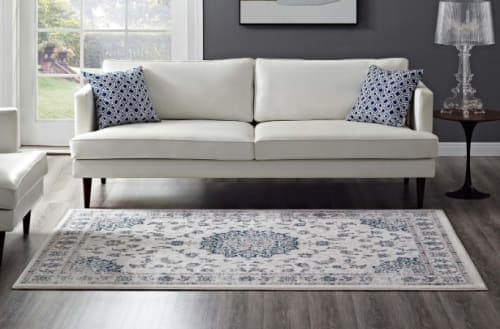 Alij Distressed Vintage Medallion Area Rug image