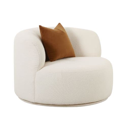 Clif Cream Boucle Swivel Chair image