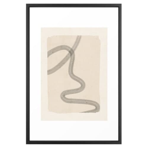 Minimal Abstract Art Print with frame 24" x 36" image
