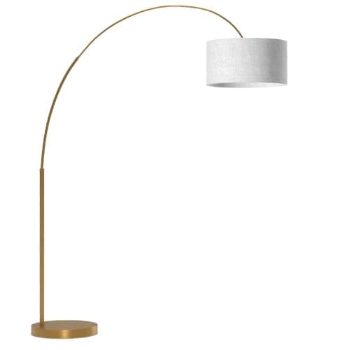 Overarching Linen Shade Floor Lamp image