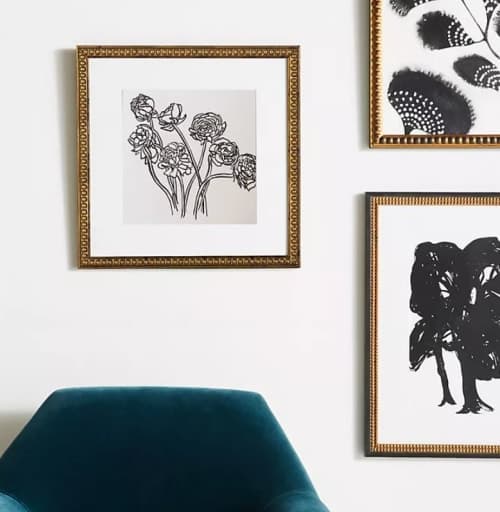 Seven Ranunculi Wall Art with frame image