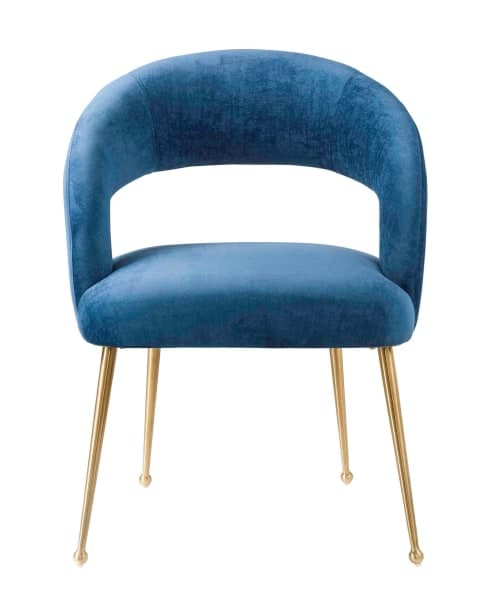 Rory Velvet Dining Chair - Navy image