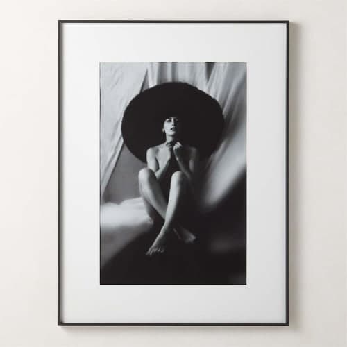 GALLERY SOFT BLACK PICTURE FRAME WITH WHITE MAT 24"X36" image